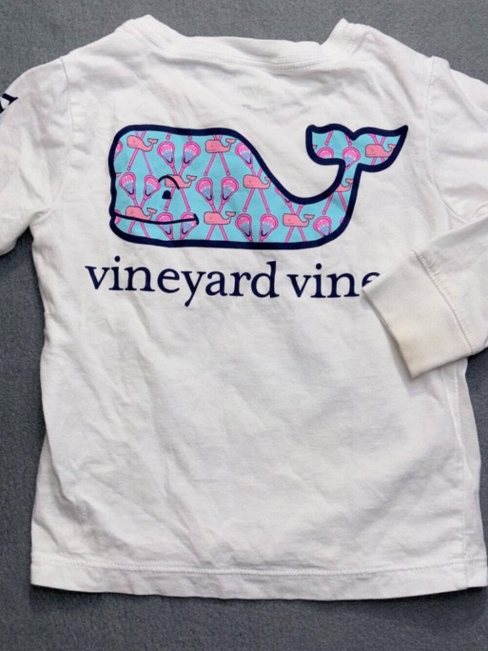 Kids Vineyard Vines Lacrosse Long Sleeve Cotton Tee-Shirt size 2T